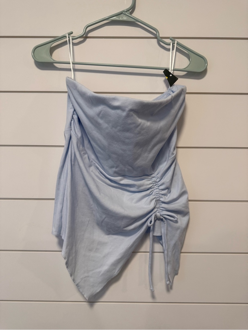 wild fable Light Blue Strapless Ruched Tube Top asymmetrical whimsy festival XL